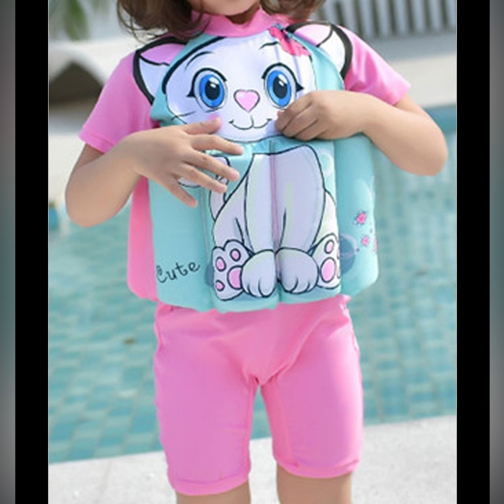 Lunetto Cute Pink Kids Swim Suit